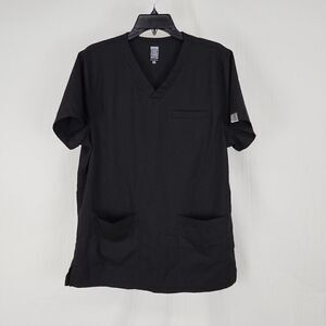 Roth Wear Men's Size Medium Black 3 Pocket Scrub Top
